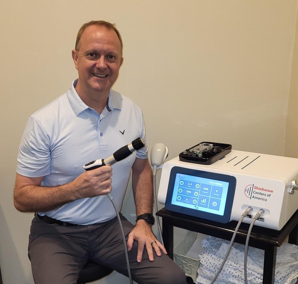 Dr. Sutton with the Shockwave technology