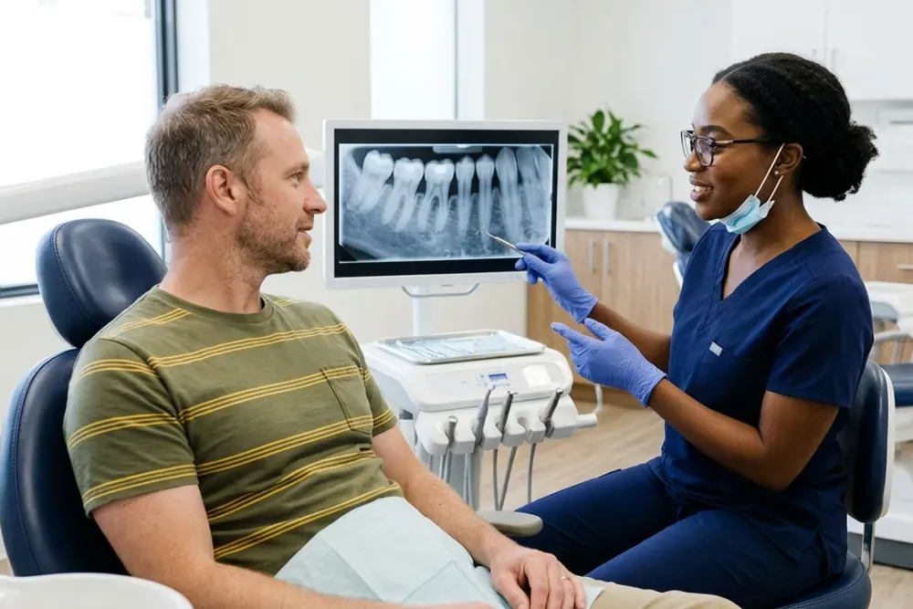 dentist-explaining-about-dental-cavity-to-the-patients