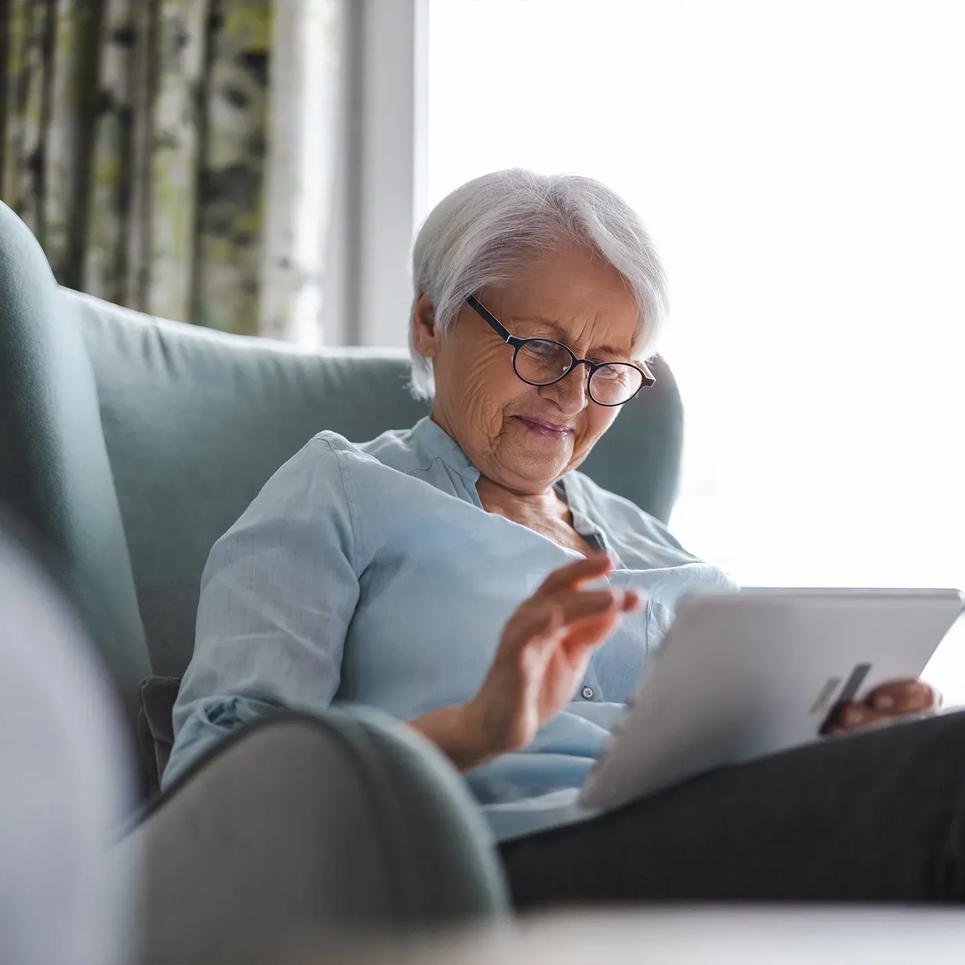 woman on telemedicine visit