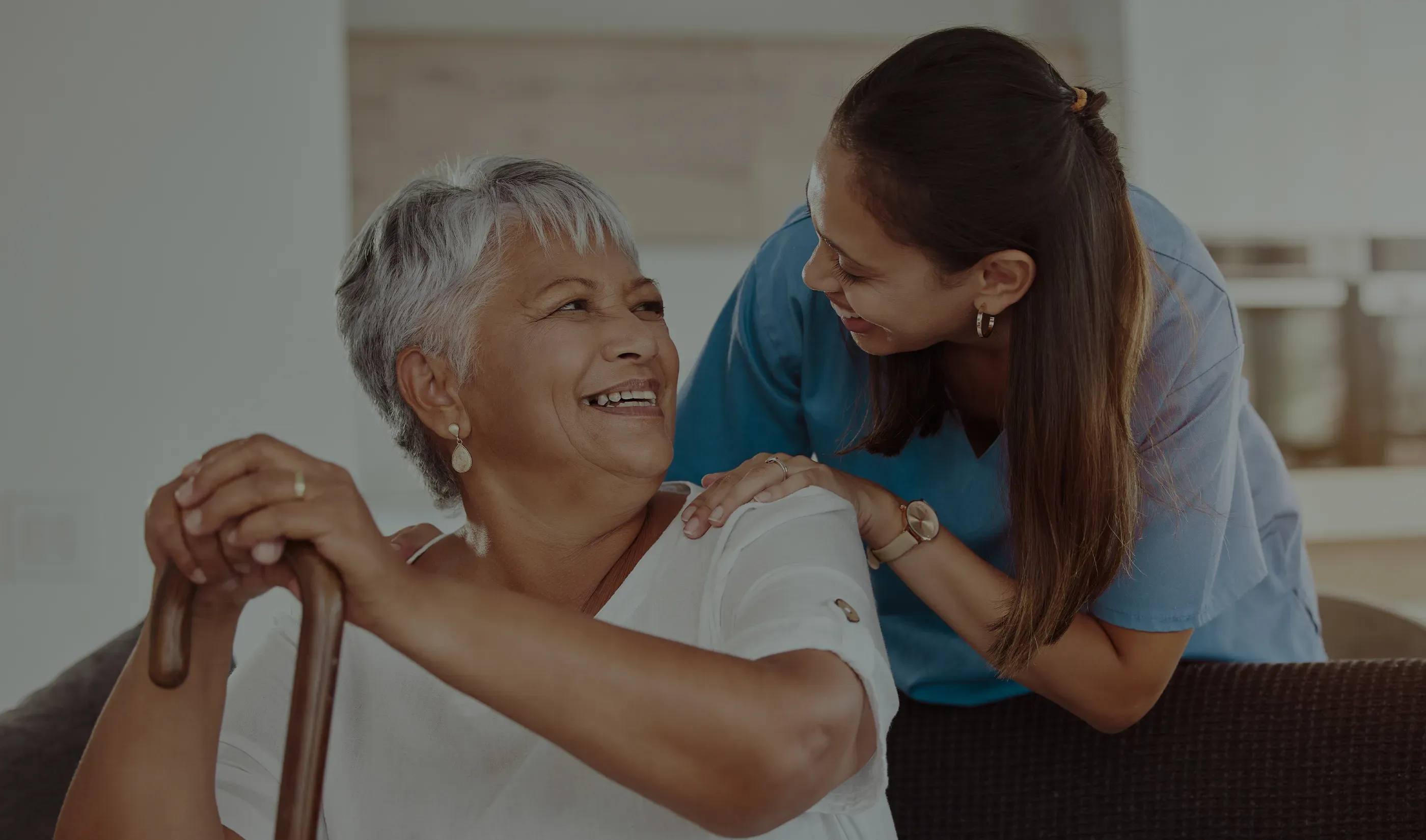 doctor and patient smiling together